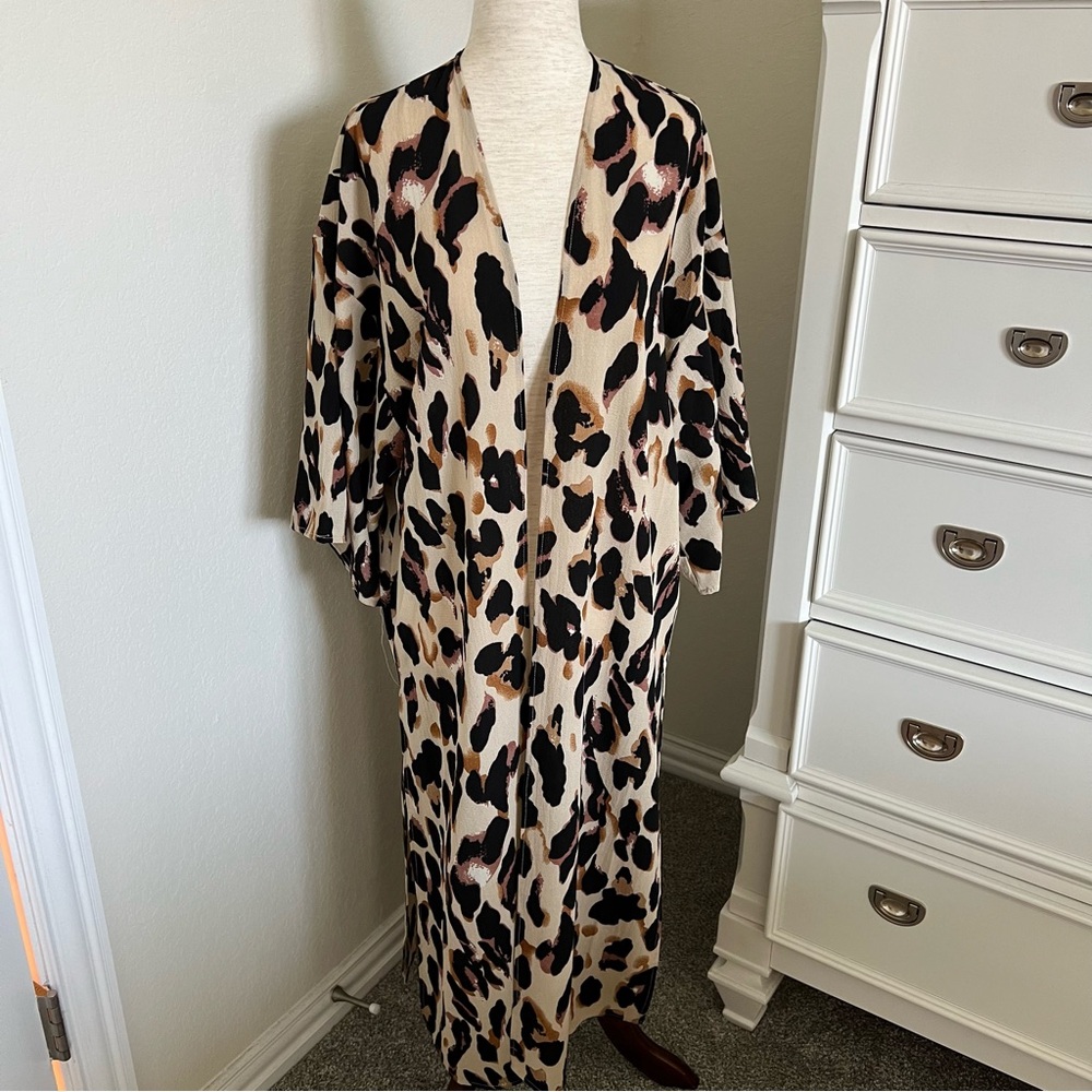 Leopard Print Kimono